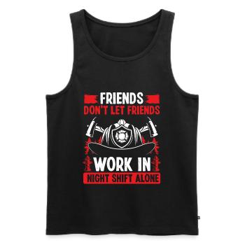 Firefighter Funny Fire Hose Night Shift Fire Mask - Männer Premium Bio Tank Top - Schwarz - Vorne - AI Model Male 178 light (178cm)