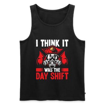 Night Shift Fireman was the Day Shift Firefighter - Men's Premium Organic Tank Top - black - Front - Michal (187cm)