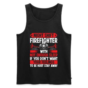 Night Shift Firefighter Fire Hose Mask Firemen - Männer Premium Bio Tank Top - Schwarz - Vorne - AI Model Male 178 light (178cm)