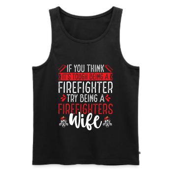 Night Shift Firefighter Wife Women Firefighter - Männer Premium Bio Tank Top - Schwarz - Vorne - AI Model Male 178 light (178cm)