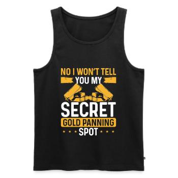 Gold Panner Secret Panning Spot Miner Prospector - Männer Premium Bio Tank Top - Schwarz - Vorne - AI Model Male 178 light (178cm)