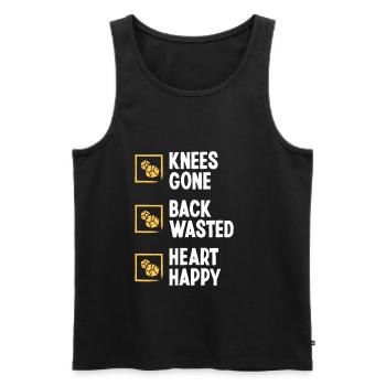 Panner Knee Pain Back injury Gold Prospector Miner - Männer Premium Bio Tank Top - Schwarz - Vorne - Michal (187cm)