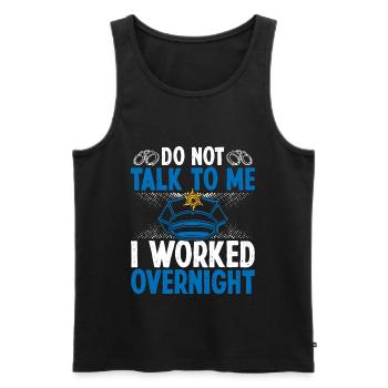 Night Shift Policeman I worked Police Officer - Männer Premium Bio Tank Top - Schwarz - Vorne - Michal (187cm)