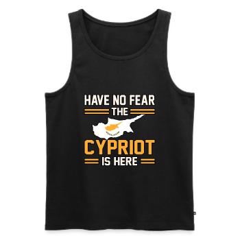 Zypern - Männer Premium Bio Tank Top - Schwarz - Vorne - AI Model Male 178 light (178cm)
