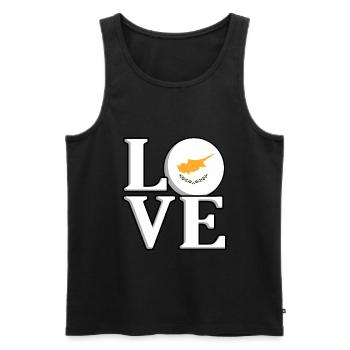 Zypern - Männer Premium Bio Tank Top - Schwarz - Vorne - AI Model Male 178 light (178cm)