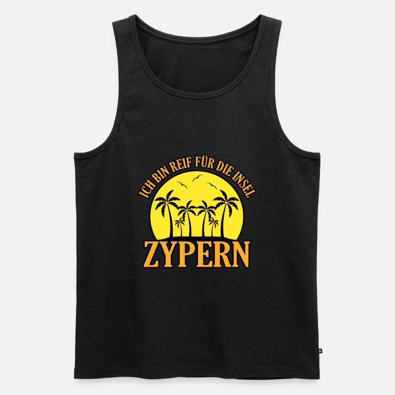 Zypern - Männer Premium Bio Tank Top - Schwarz
