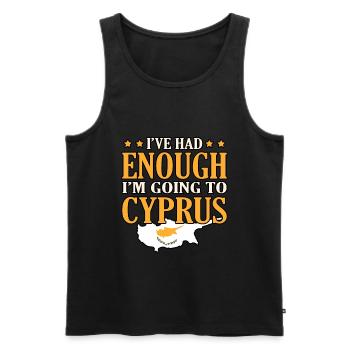 Zypern - Männer Premium Bio Tank Top - Schwarz - Vorne - AI Model Male 178 light (178cm)