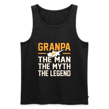 Zypern - Männer Premium Bio Tank Top - Schwarz - Vorne - AI Model Male 178 light (178cm)