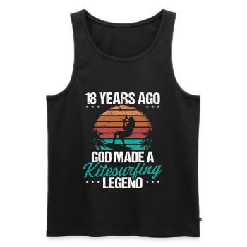 18 Birthday Kitesurf Legend Kiteboard 18 Year Old - Men's Premium Organic Tank Top - black - Front - Michal (187cm)