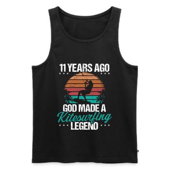 11 Birthday Kitesurf Legend Kiteboard 11 Year Old - Men's Premium Organic Tank Top - black - Front - Michal (187cm)
