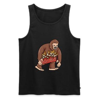 Kanadische Poutine Pommes Frites Mittagessen - Männer Premium Bio Tank Top - Schwarz - Vorne - Michal (187cm)