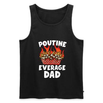 Kanadische Poutine Pommes Frites Mittagessen - Männer Premium Bio Tank Top - Schwarz - Vorne - Michal (187cm)
