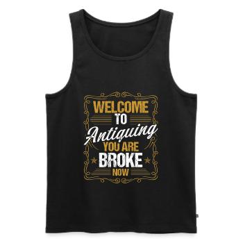 Antique Collecting broke now Treasure Hunter - Männer Premium Bio Tank Top - Schwarz - Vorne - Michal (187cm)