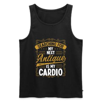 Antique Collecting is my Cardio Treasure Hunter - Männer Premium Bio Tank Top - Schwarz - Vorne - Michal (187cm)