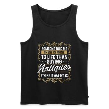 Antiquing Humor It was my Ex Treasure Hunter - Männer Premium Bio Tank Top - Schwarz - Vorne - Michal (187cm)