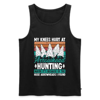 Arrowhead Hunting Humor Knee Injury Surgery Funny - Männer Premium Bio Tank Top - Schwarz - Vorne - Michal (187cm)