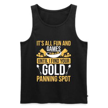 Gold Mining Spot Prospector Miner Digger Gold - Männer Premium Bio Tank Top - Schwarz - Vorne - AI Model Male 178 light (178cm)