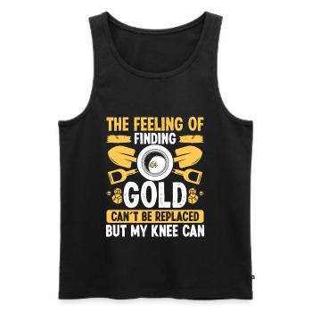Gold Prospector Humor Knee Replacement Miner - Männer Premium Bio Tank Top - Schwarz - Vorne - Michal (187cm)