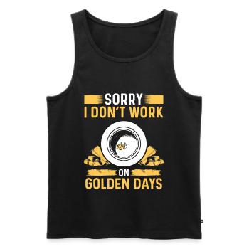 Gold Prospector Humor Dont work golden days MinerG - Männer Premium Bio Tank Top - Schwarz - Vorne - Michal (187cm)