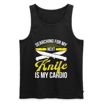 Knife Collector is my Cardio Bladesmithing Knife - Männer Premium Bio Tank Top - Schwarz - Vorne - Michal (187cm)