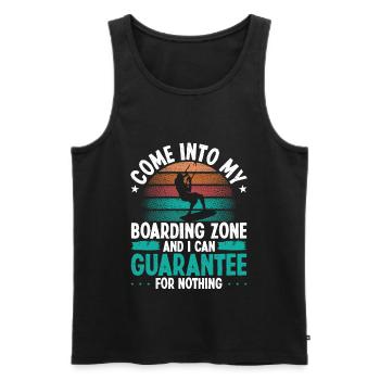 Kitesurfer Humor Guarantee for nothing Kiteboarder - Men's Premium Organic Tank Top - black - Front - AI Model Male 178 light (178cm)