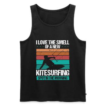 Kiteboarder Kitesurfing Spot Retro Kitesurf Kite - Men's Premium Organic Tank Top - black - Front - Michal (187cm)