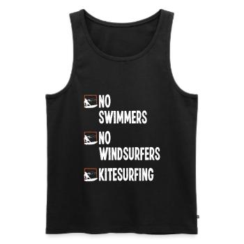 Kitesurfer Humor Kiteboarder Wind Funny Kitesurf - Männer Premium Bio Tank Top - Schwarz - Vorne - Michal (187cm)