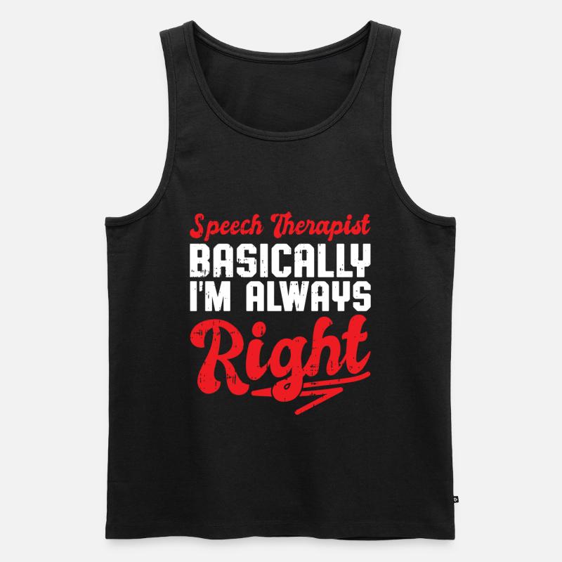 Sprachtherapeut Logopäde Geschenk - Männer Premium Bio Tank Top - Schwarz