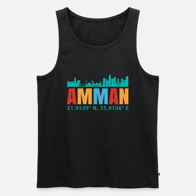 Amman - Männer Premium Bio Tank Top - Schwarz
