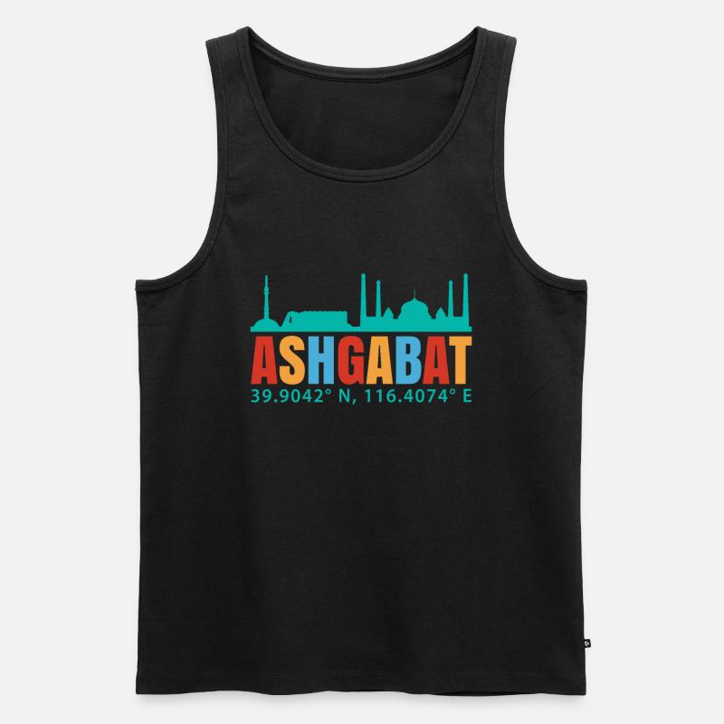 Aschgabat - Männer Premium Bio Tank Top - Schwarz