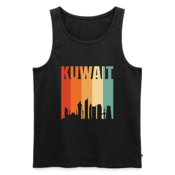 Kuwait - Männer Premium Bio Tank Top - Schwarz - Vorne - AI Model Male 178 light (178cm)