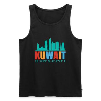 Kuwait - Männer Premium Bio Tank Top - Schwarz - Vorne - AI Model Male 178 light (178cm)