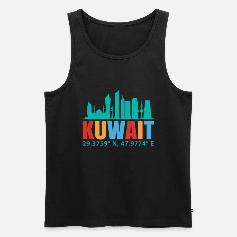 Kuwait - Männer Premium Bio Tank Top - Schwarz