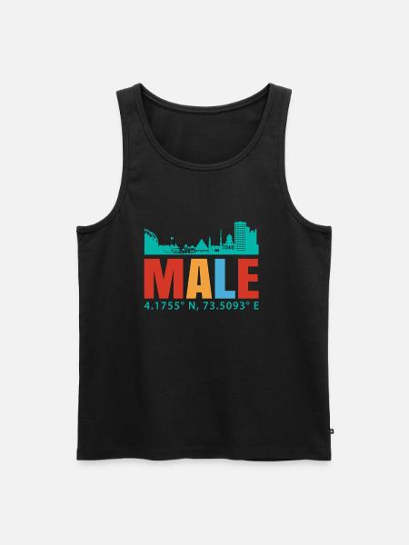 Male Malediven - Männer Premium Bio Tank Top - Schwarz