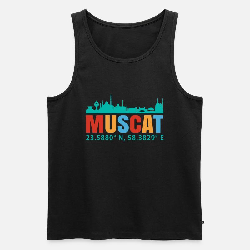 Maskat - Männer Premium Bio Tank Top - Schwarz