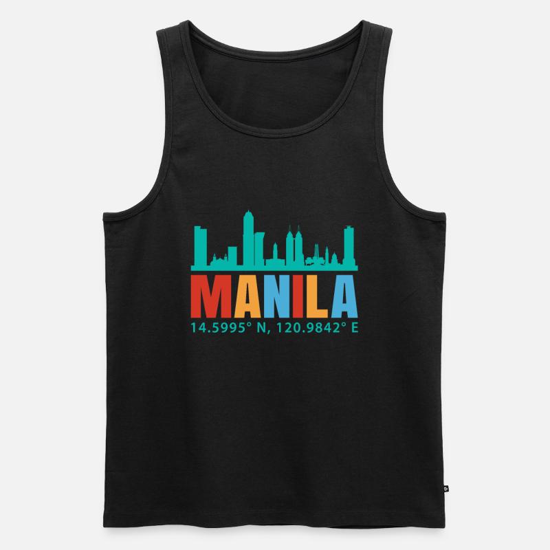 Manila - Männer Premium Bio Tank Top - Schwarz