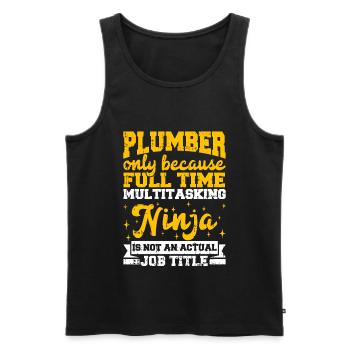 Klempner - Männer Premium Bio Tank Top - Schwarz - Vorne - Michal (187cm)