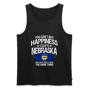 Nebraska - Männer Premium Bio Tank Top - Schwarz - Vorne - Michal (187cm)