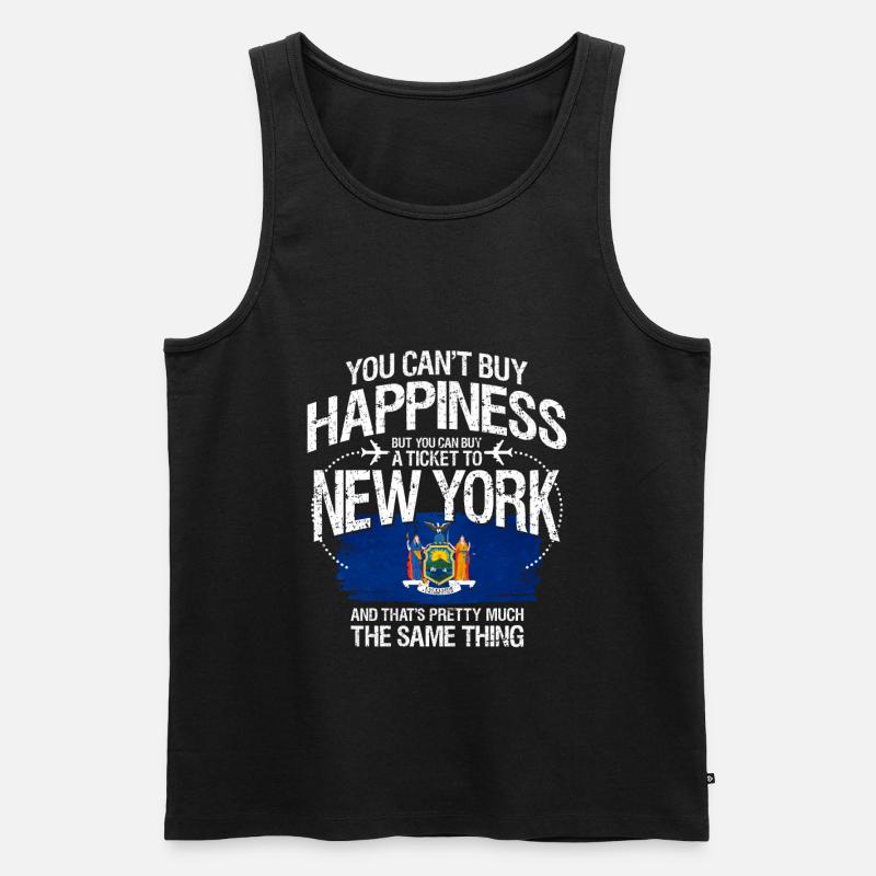 New York - Männer Premium Bio Tank Top - Schwarz