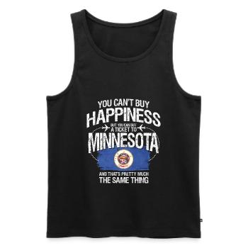 Minnesota - Men's Premium Organic Tank Top - black - Front - AI Model Male 178 light (178cm)