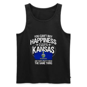 Kansas - Débardeur bio Premium Homme - noir - Devant - Michal (187cm)