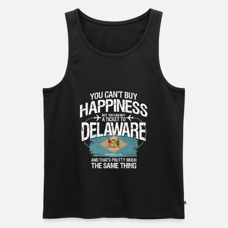 Delaware - Männer Premium Bio Tank Top - Schwarz
