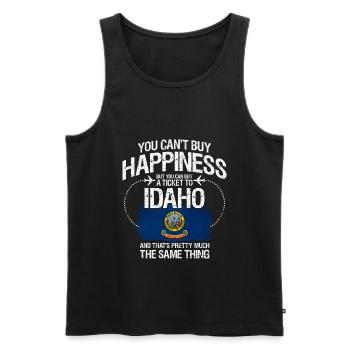 Idaho - Débardeur bio Premium Homme - noir - Devant - Michal (187cm)