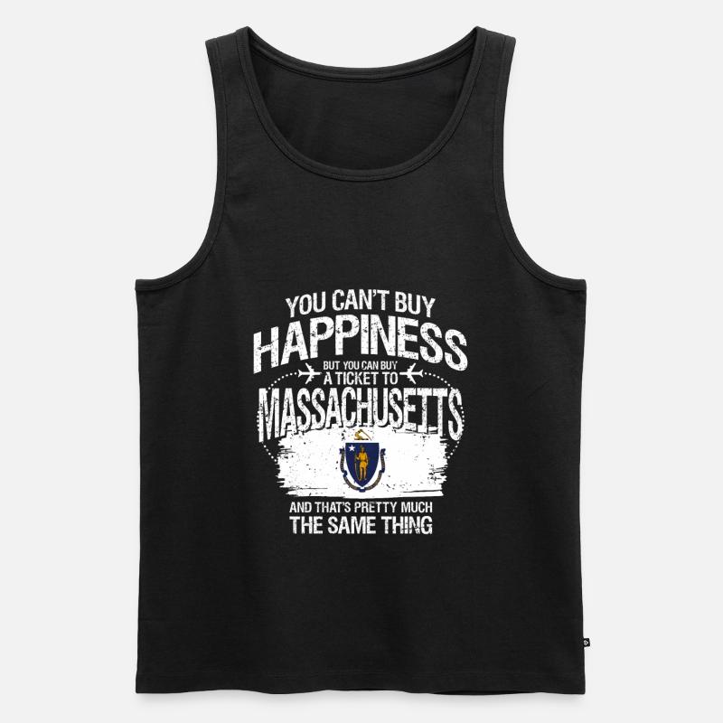 Massachusetts - Männer Premium Bio Tank Top - Schwarz