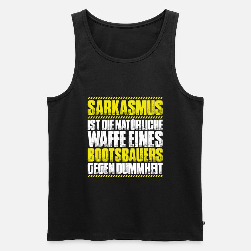 Bootsbauer Bootsbau Schiffbauer Schiffbau Boote - Männer Premium Bio Tank Top - Schwarz