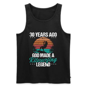 30 Birthday Kitesurf Legend Kiteboard 30 Year Old - Männer Premium Bio Tank Top - Schwarz - Vorne - AI Model Male 178 light (178cm)