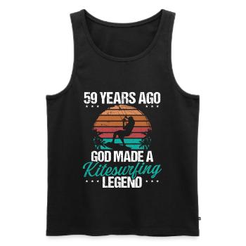 59 Birthday Kitesurf Legend Kiteboard 59 Year Old - Männer Premium Bio Tank Top - Schwarz - Vorne - Michal (187cm)