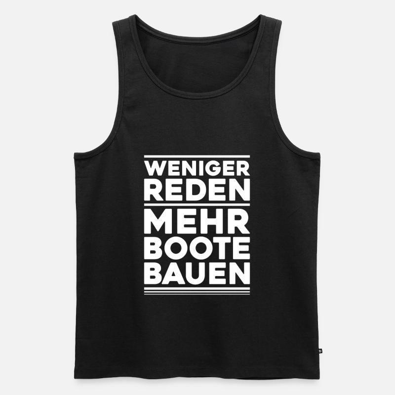 Bootsbauer Bootsbau Schiffbauer Schiffbau Boote - Männer Premium Bio Tank Top - Schwarz