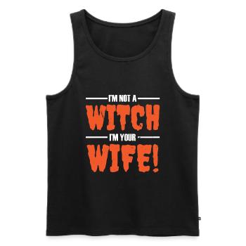 I'm not a witch, I'm your wife - Halloween - Men's Premium Organic Tank Top - black - Front - Michal (187cm)
