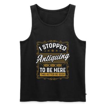 Antiquing Wax Treasure Hunting Antique - Men's Premium Organic Tank Top - black - Front - AI Model Male 178 light (178cm)